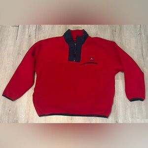 Vintage made in USA Abercrombie & Fitch Red Fleece Pullover